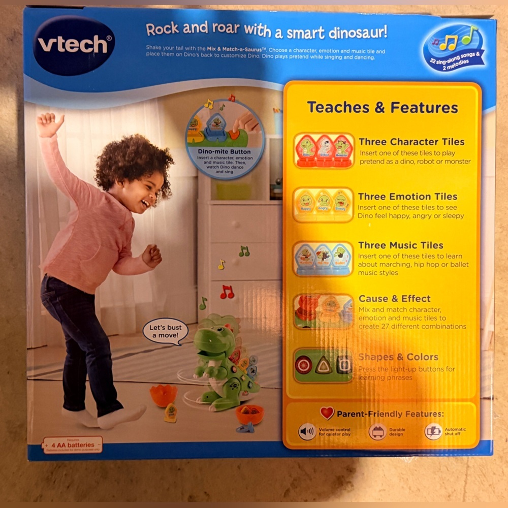 VTech Mix‎ & Match-a-Saurus Interactive Green Toy - Picture 2 of 3